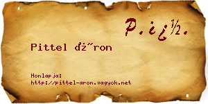 Pittel Áron névjegykártya